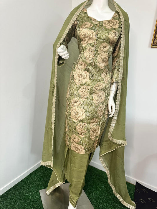Kheen Khaab Heavy Silk Brocade Salwar Suit Set